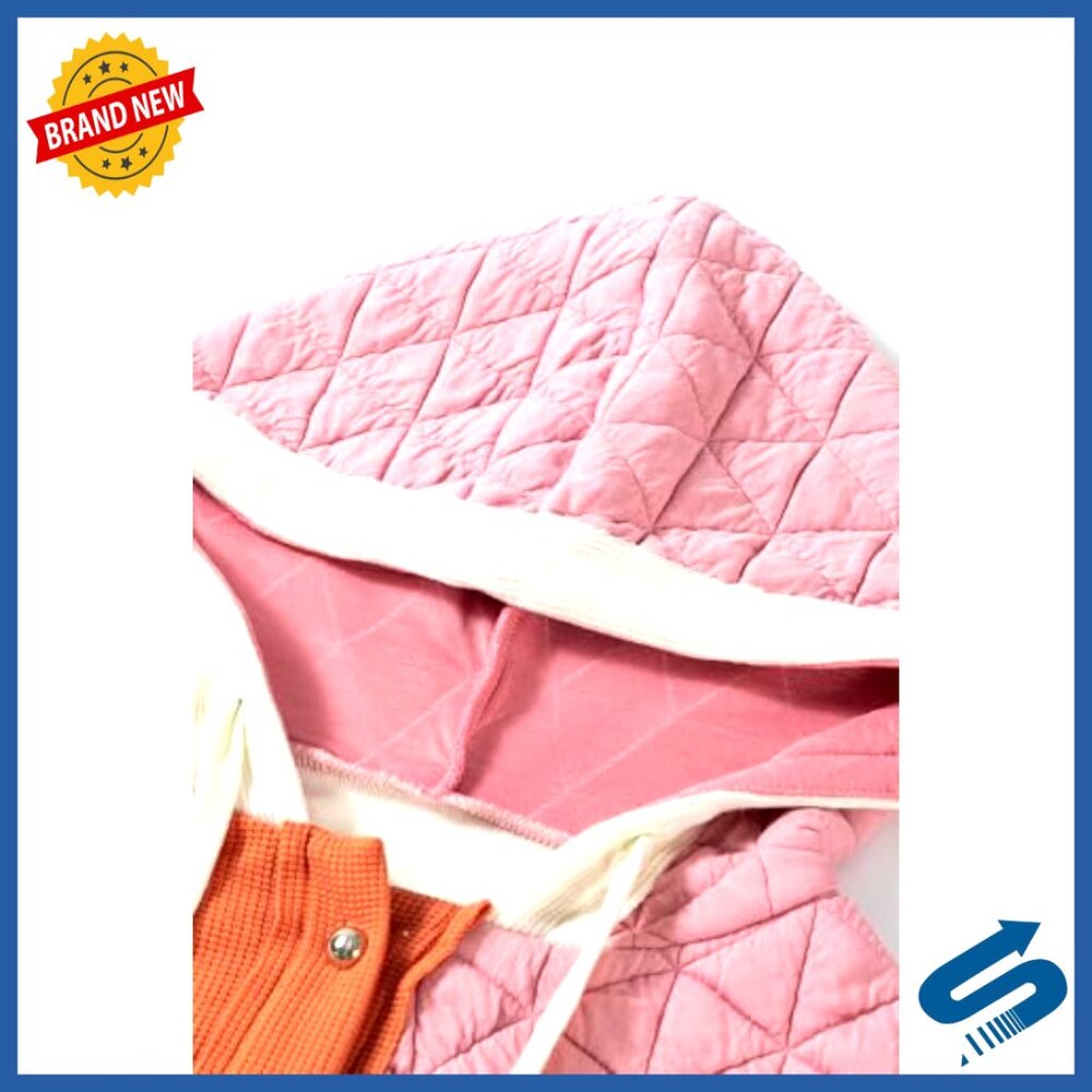 Quilted Patchwork Shacket Hooded Jacket Long Slee… - image 5